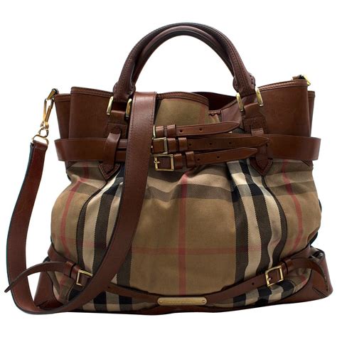 burberry nova check plaid handbag|Burberry checked canvas tote bag.